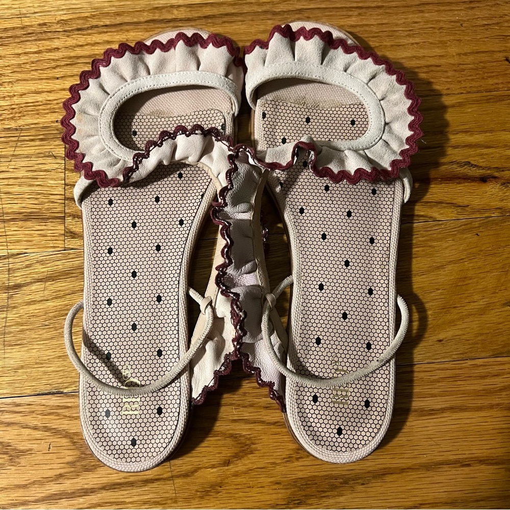Valentino Red Ruffled Sandals Size EU 40 US 9.5